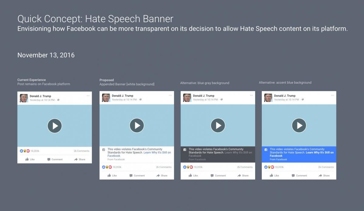 Facebook Hate Speech Banner Concept