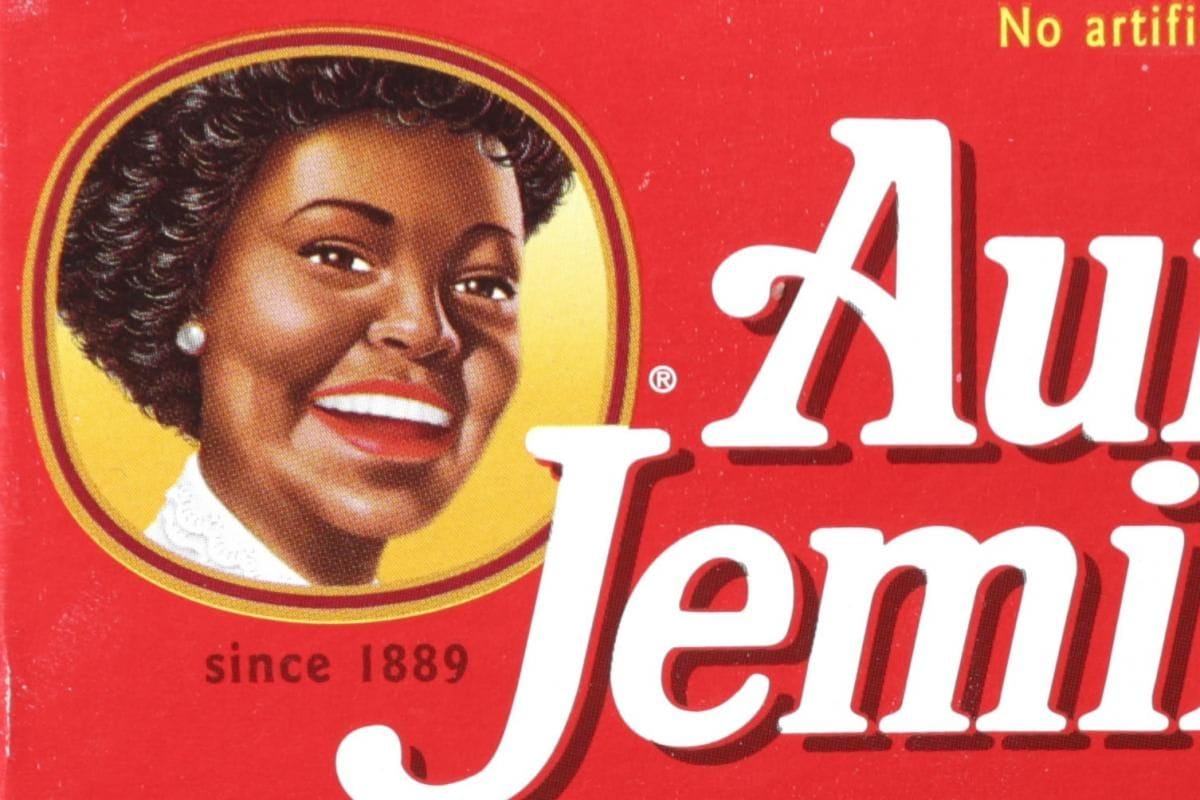 Close-up of Aunt Jemima packaging