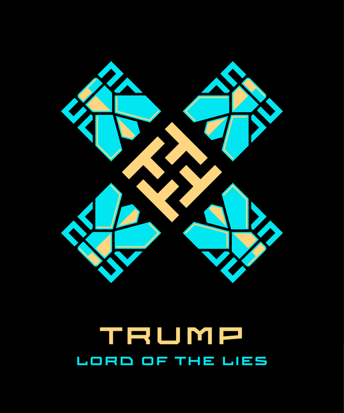 Poster titled “Trump: Lord of Lies” by Design Is Play