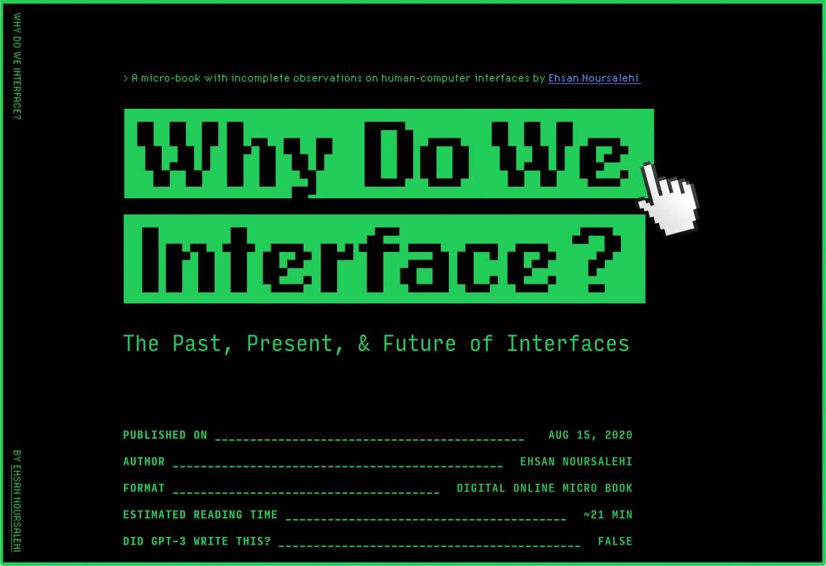 Screenshot of the Why Do We Interface? website
